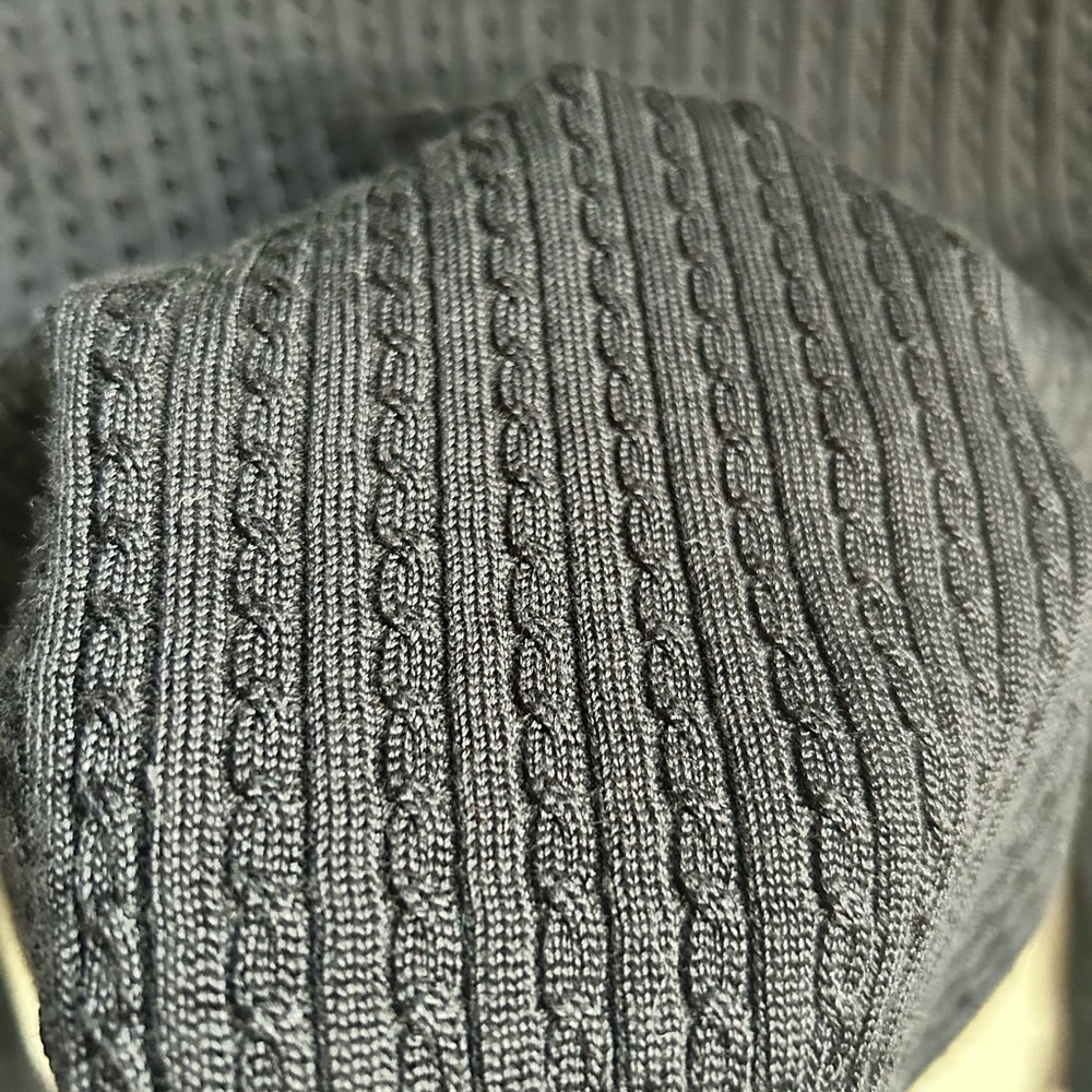 Lauren Ralph Lauren black Cable knit pullover sweater MP oldmoney classic office - Picture 4 of 9